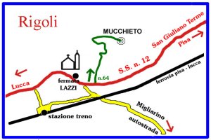 cartina stradale dei dintorni di Rigoli